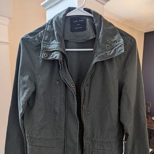 LOVE TREE Women's zip up green jacket, size small